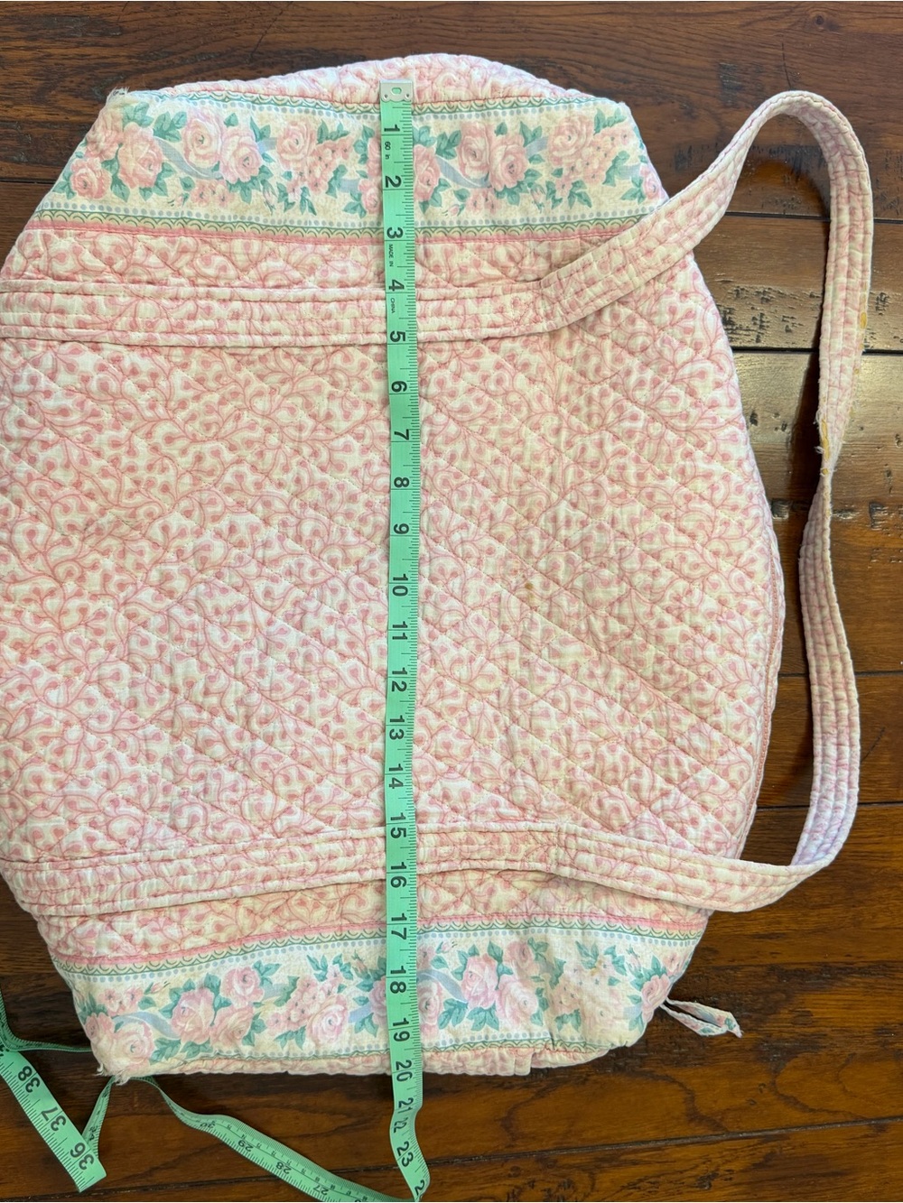 Vera Bradley Pink Delft Quilted Duffle Bag - Picture 13 of 13